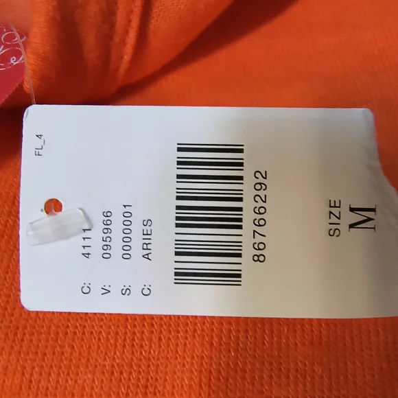 Anthro Aries ♈ Sweatshirt - Bright Orange NWT - Picture 5 of 5